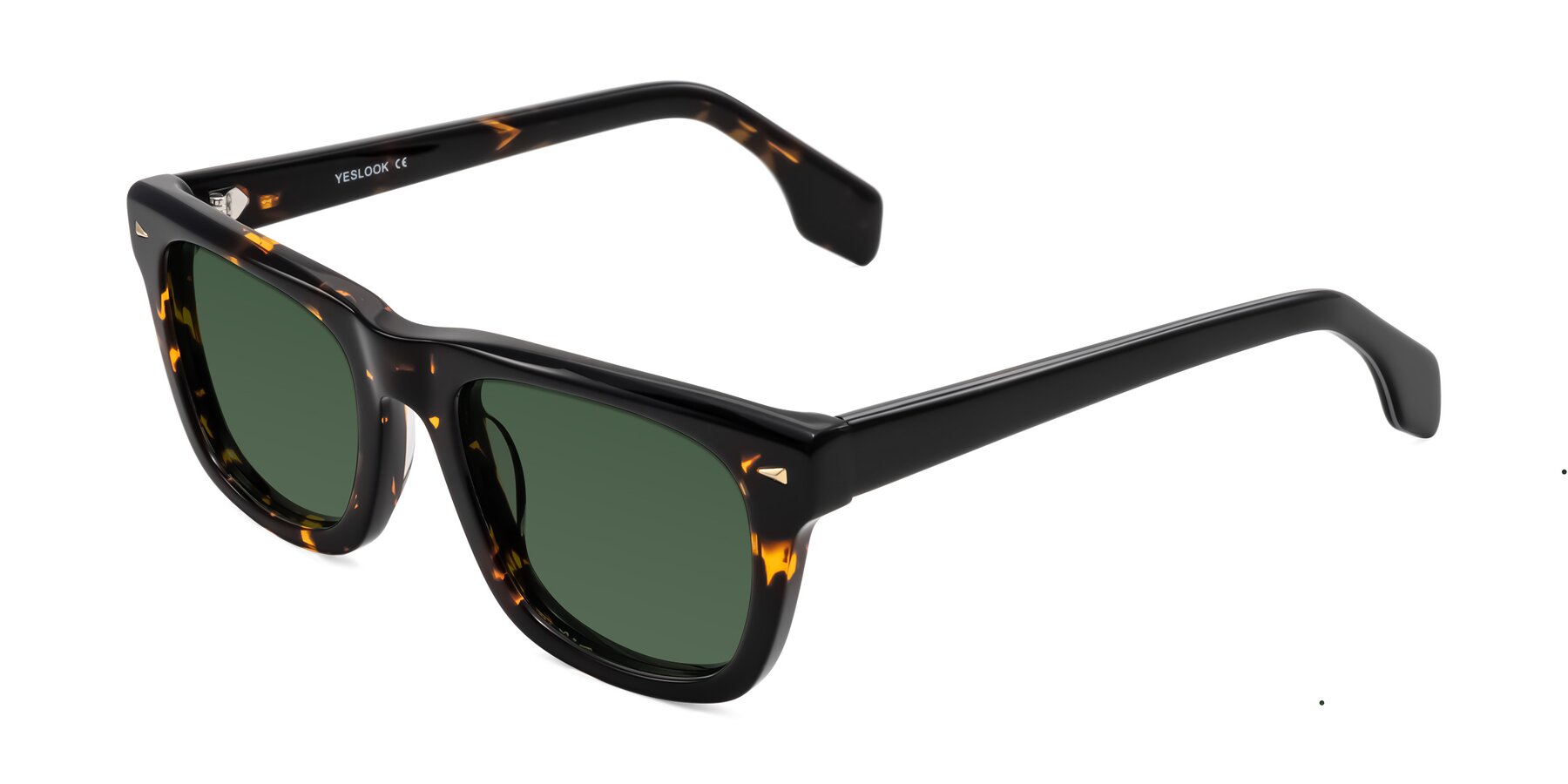 Angle of Nesse in Tortoise with Green Tinted Lenses