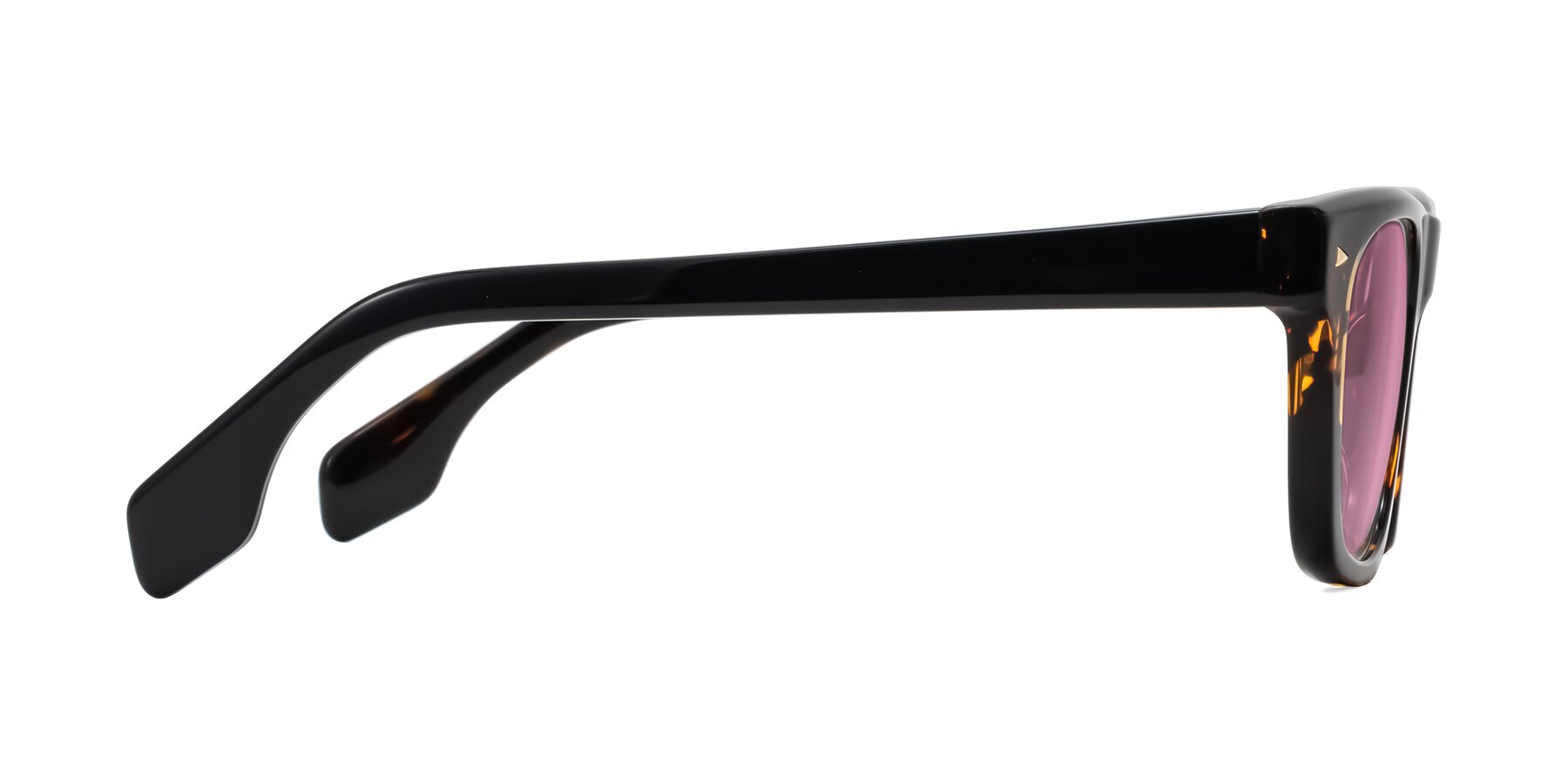 Side of Nesse in Tortoise with Medium Wine Tinted Lenses