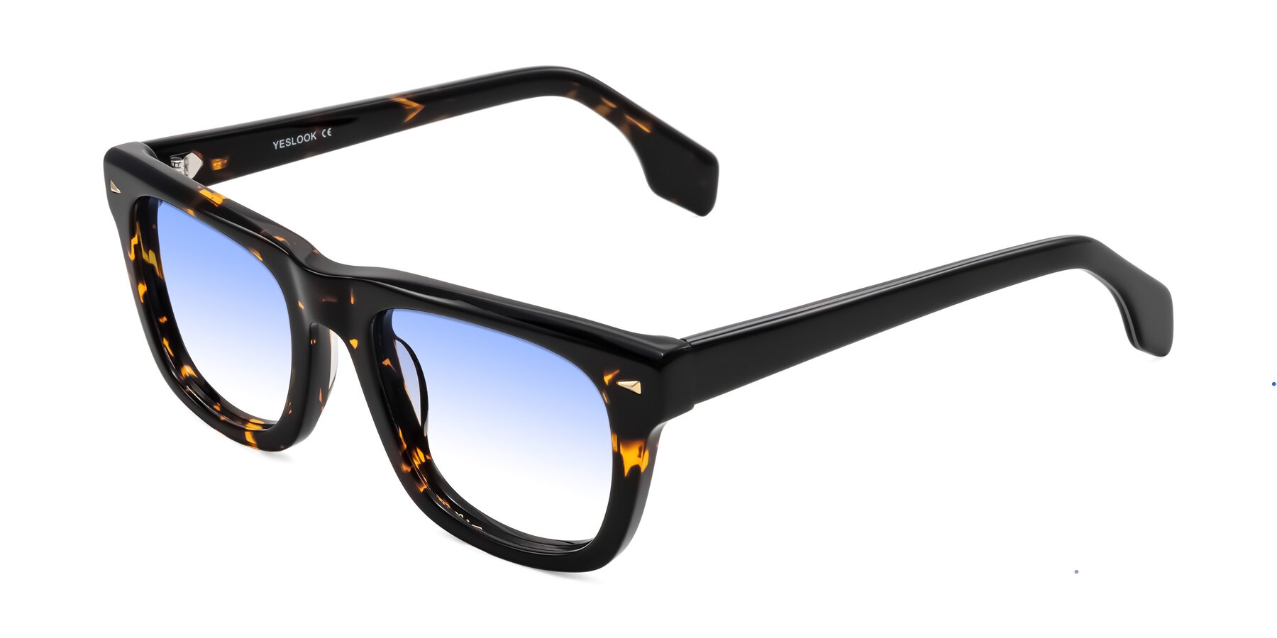 Angle of Nesse in Tortoise with Blue Gradient Lenses
