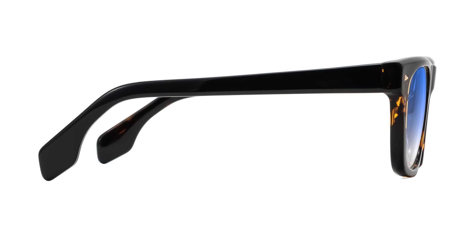 Side of Nesse in Tortoise with Blue Gradient Lenses