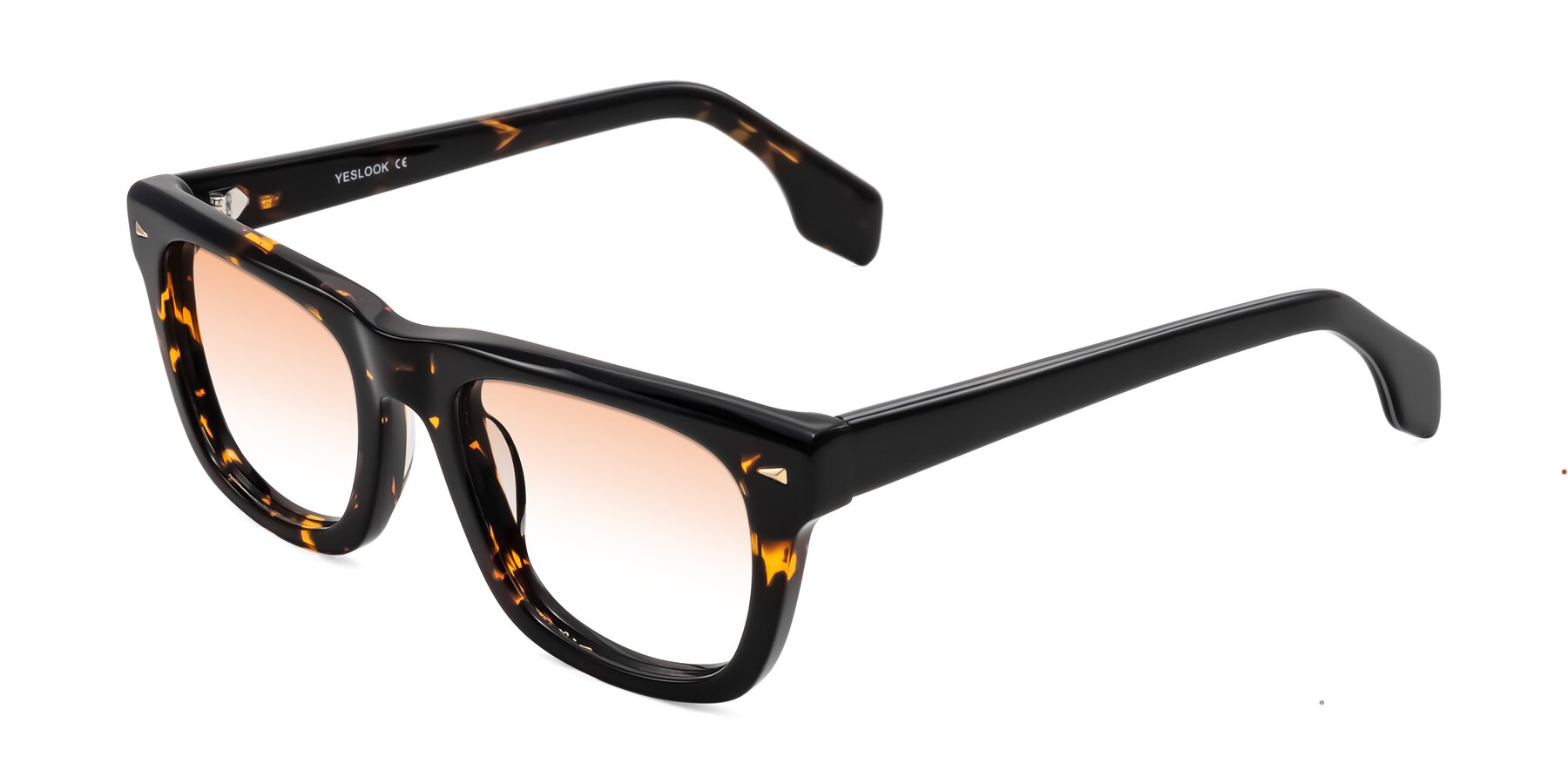 Angle of Nesse in Tortoise with Orange Gradient Lenses