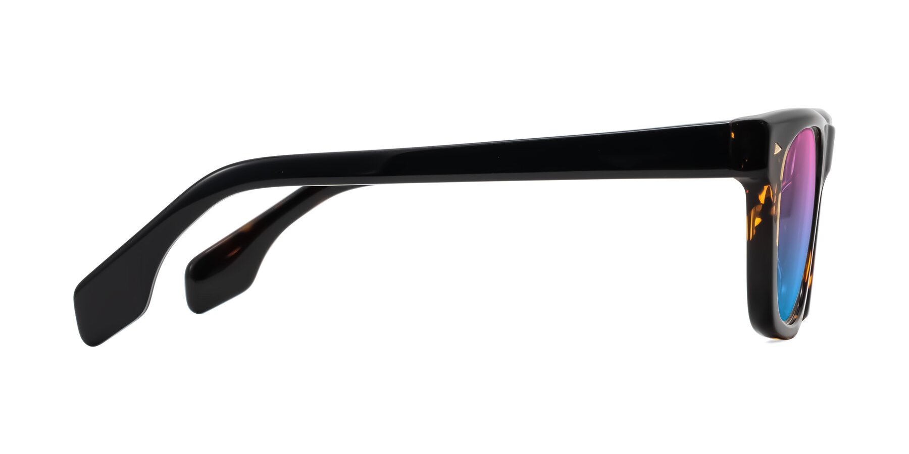 Side of Nesse in Tortoise with Pink / Blue Gradient Lenses