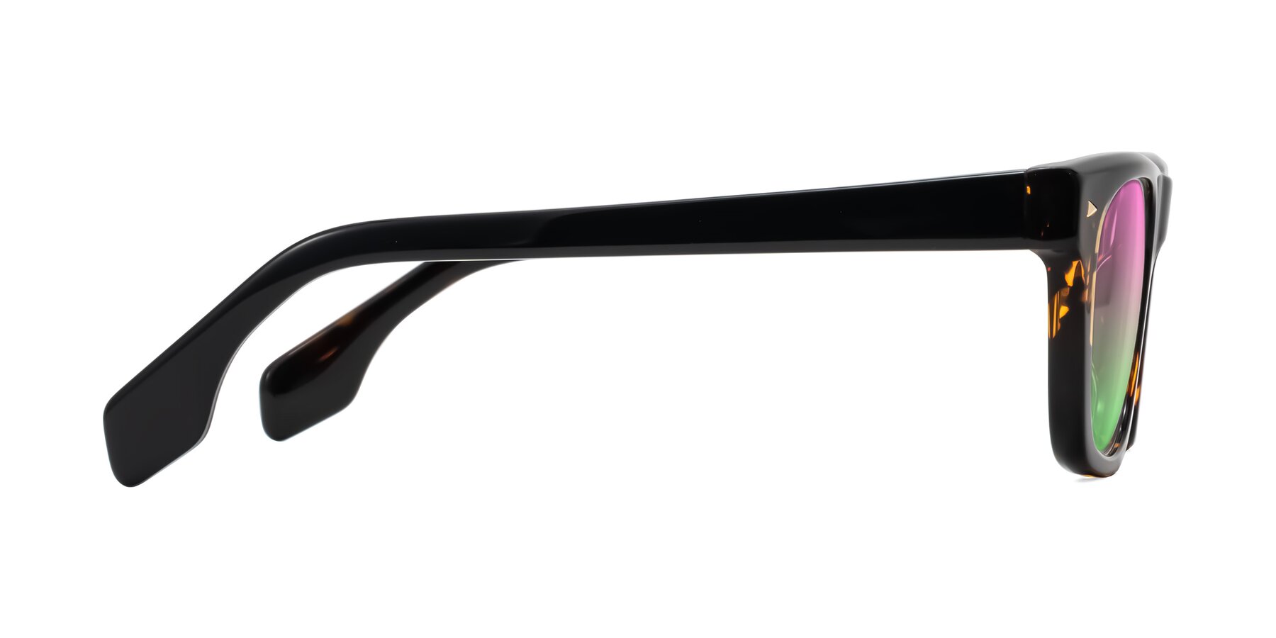 Side of Nesse in Tortoise with Pink / Green Gradient Lenses