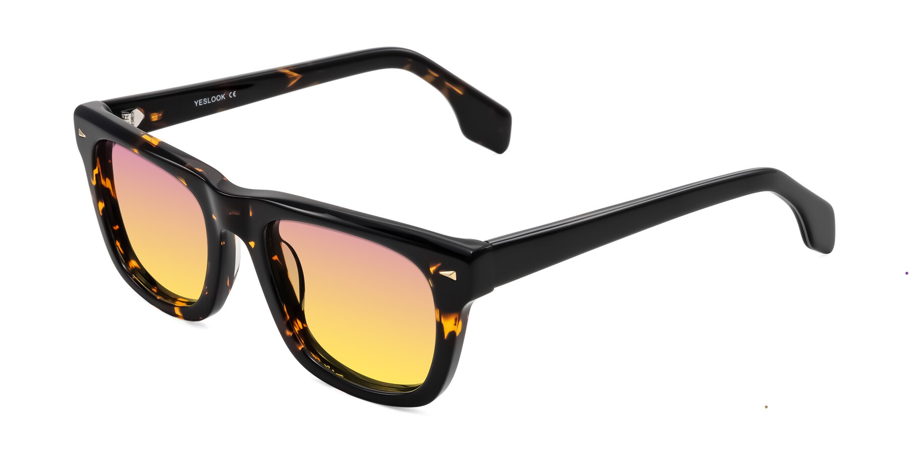 Angle of Nesse in Tortoise with Purple / Yellow Gradient Lenses