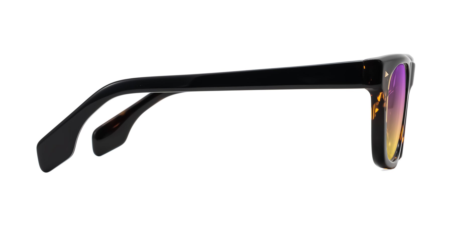 Side of Nesse in Tortoise with Purple / Yellow Gradient Lenses