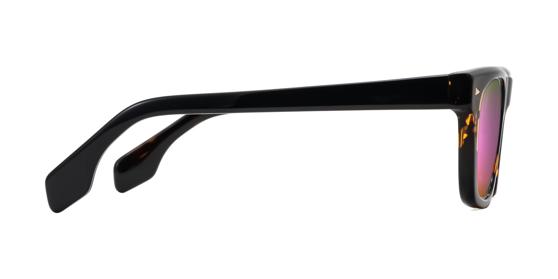Side of Nesse in Tortoise with Pink Mirrored Lenses
