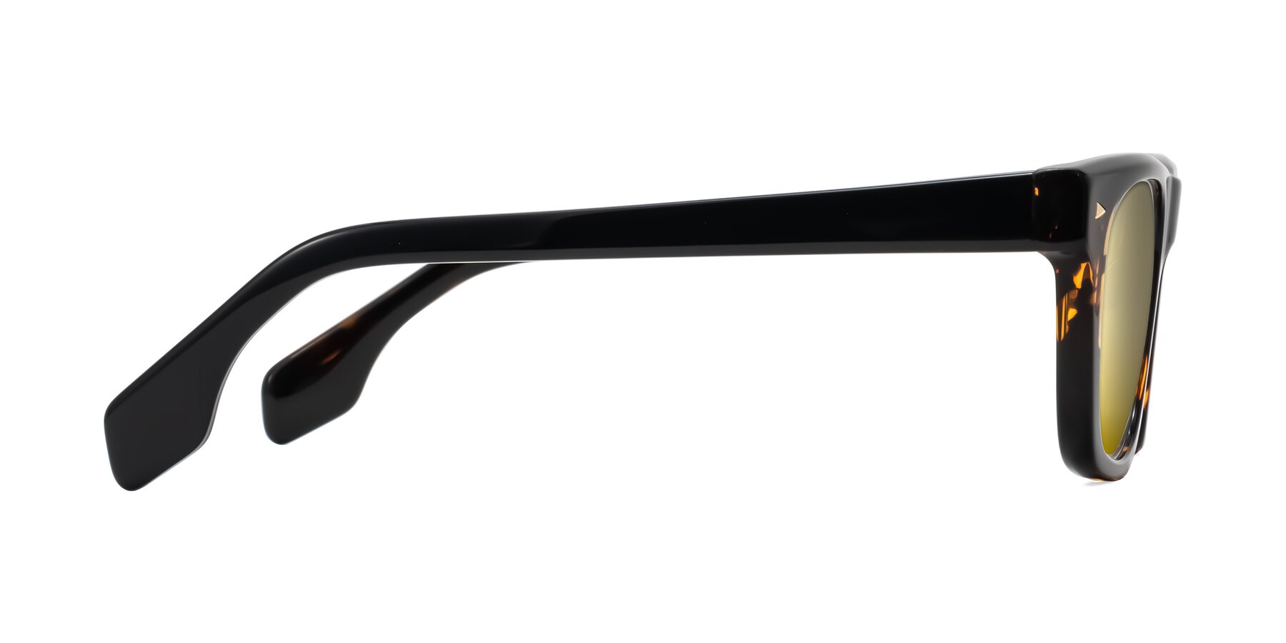 Side of Nesse in Tortoise with Gold Mirrored Lenses