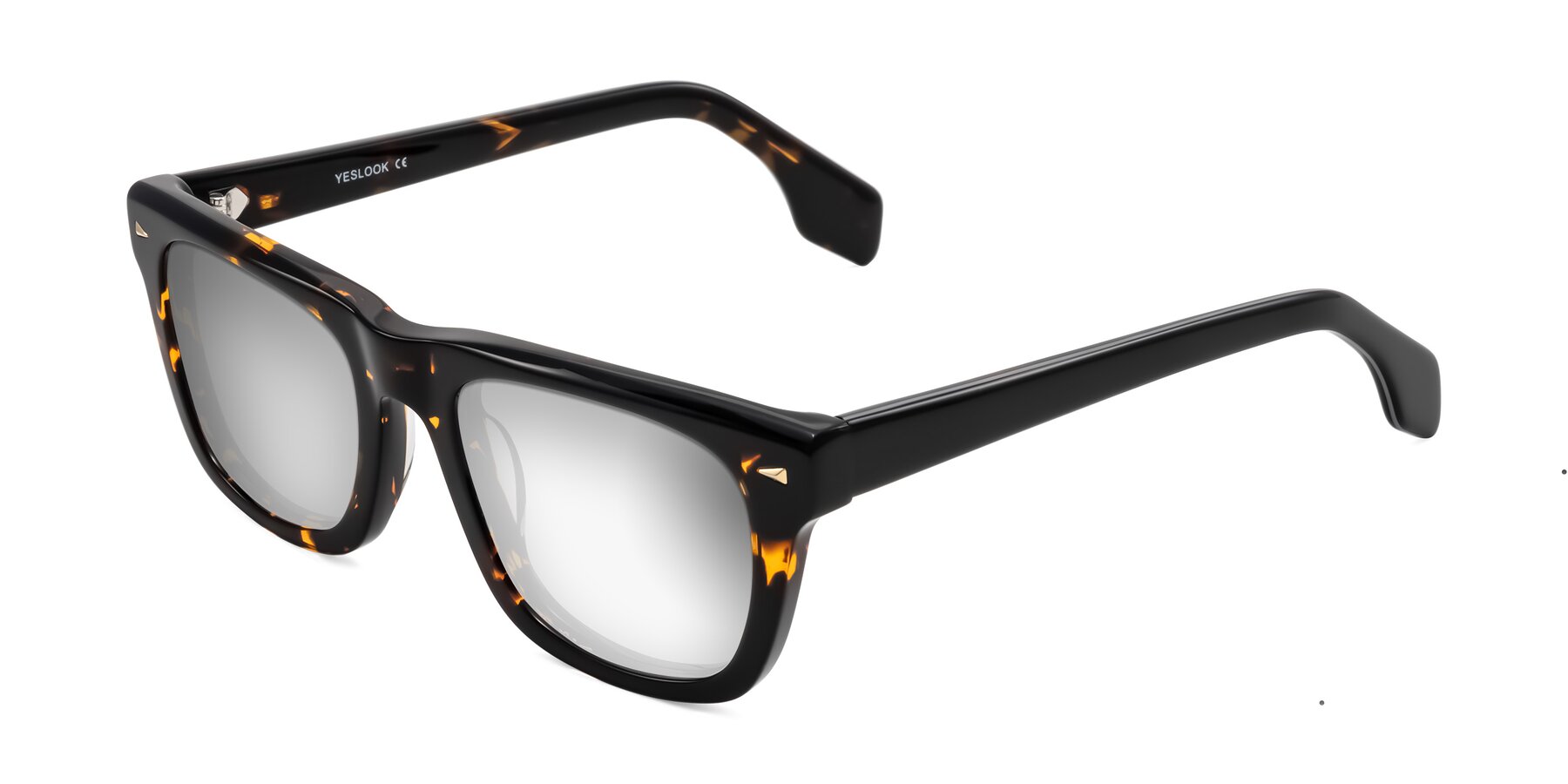 Angle of Nesse in Tortoise with Silver Mirrored Lenses