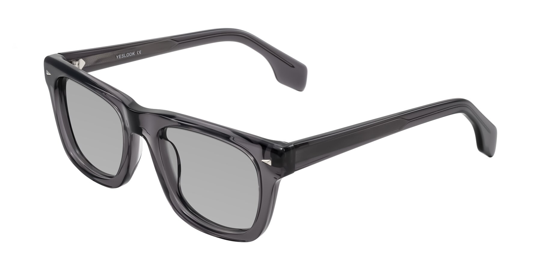 Angle of Nesse in Transparent Gray with Light Gray Tinted Lenses