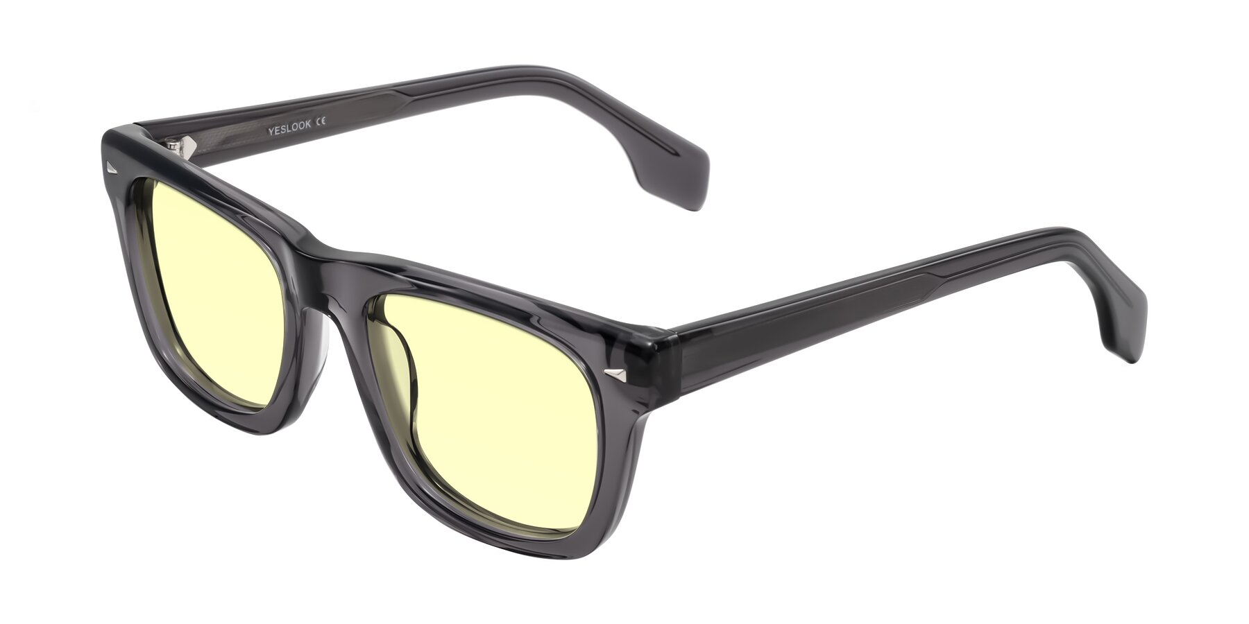Angle of Nesse in Transparent Gray with Light Yellow Tinted Lenses