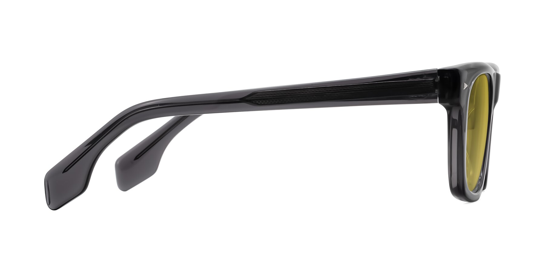 Side of Nesse in Transparent Gray with Champagne Tinted Lenses