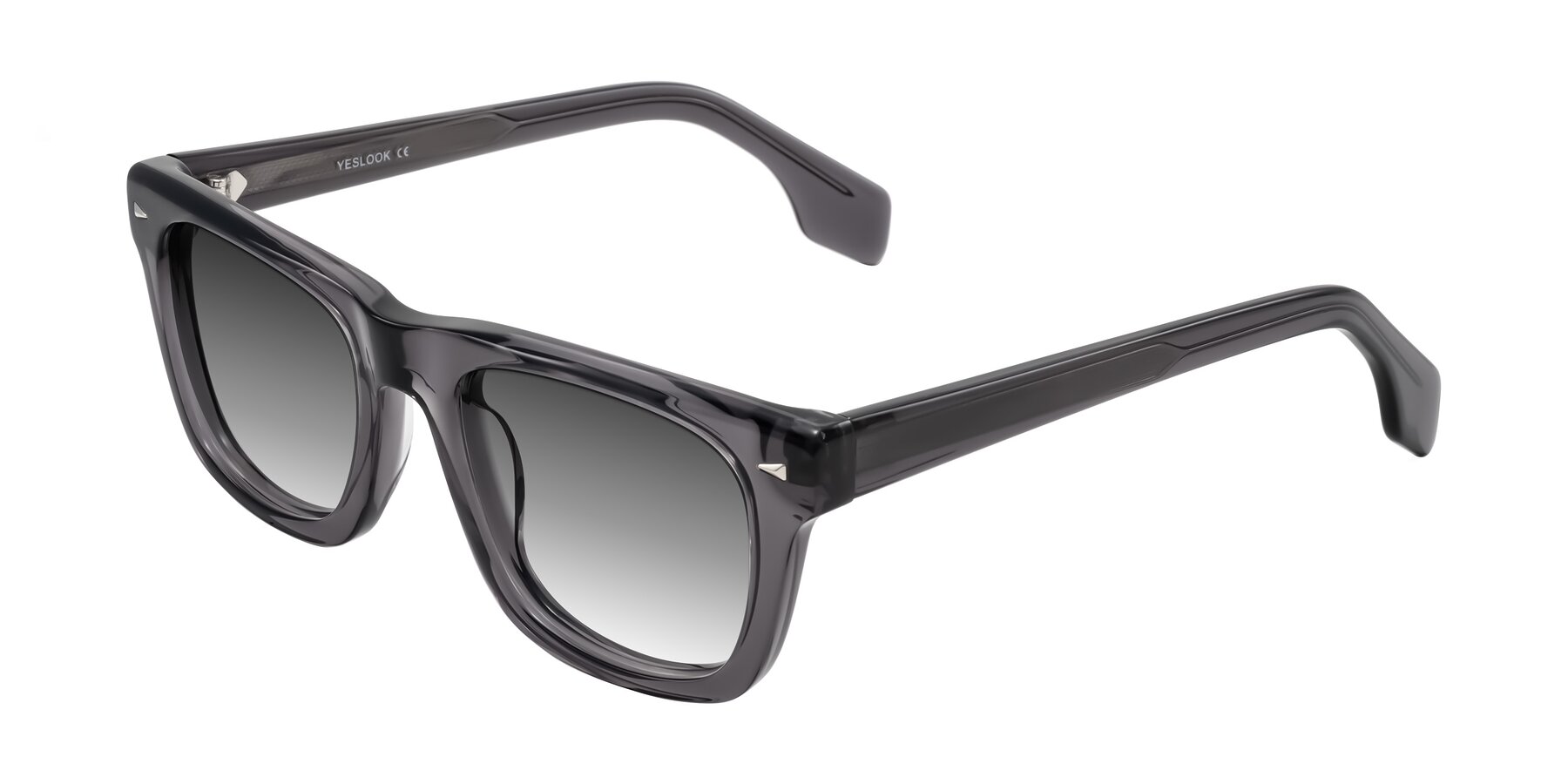 Angle of Nesse in Transparent Gray with Gray Gradient Lenses