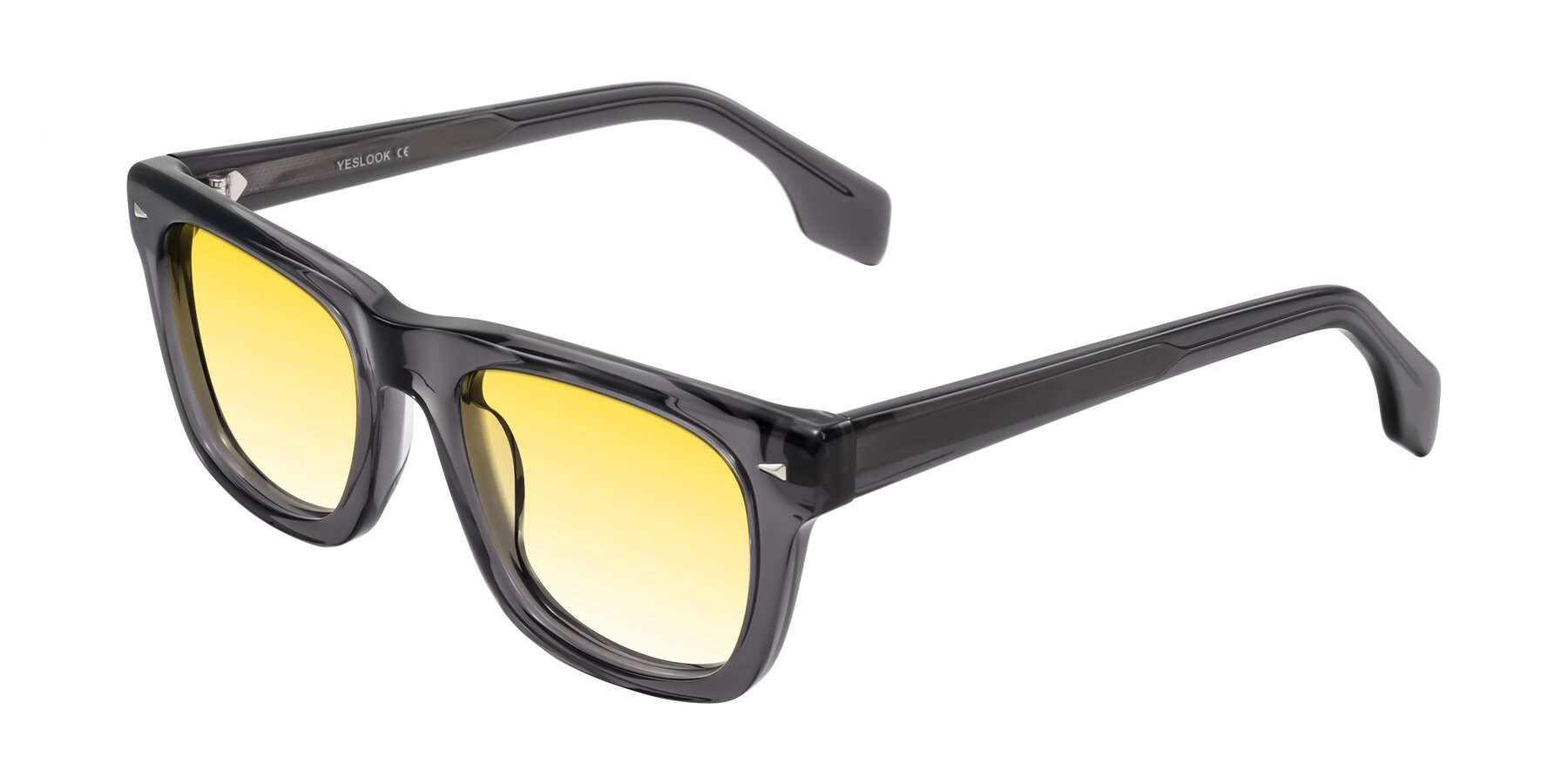 Angle of Nesse in Transparent Gray with Yellow Gradient Lenses