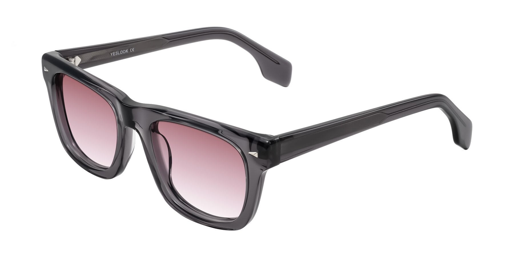 Angle of Nesse in Transparent Gray with Garnet Gradient Lenses