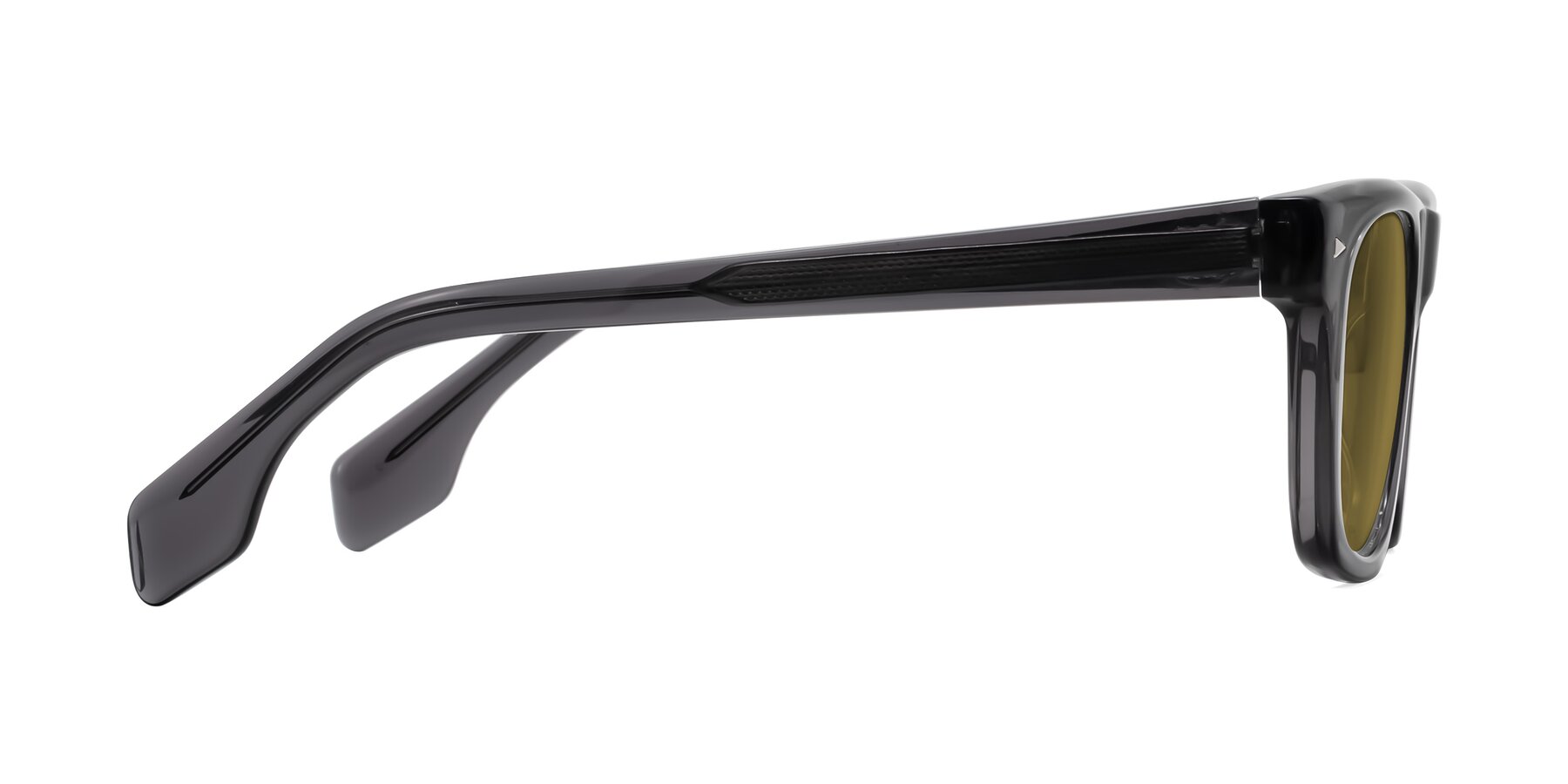 Side of Nesse in Transparent Gray with Brown Polarized Lenses
