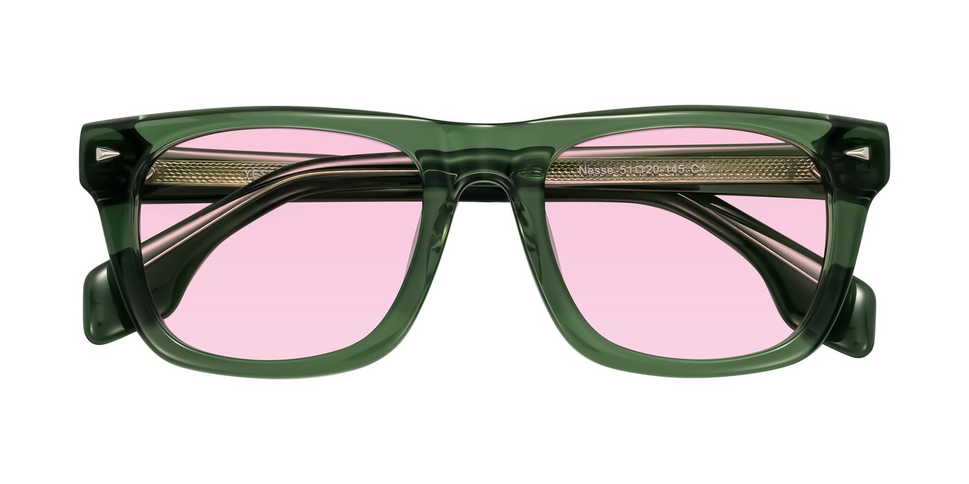 Nesse - Transparent Green Tinted Sunglasses