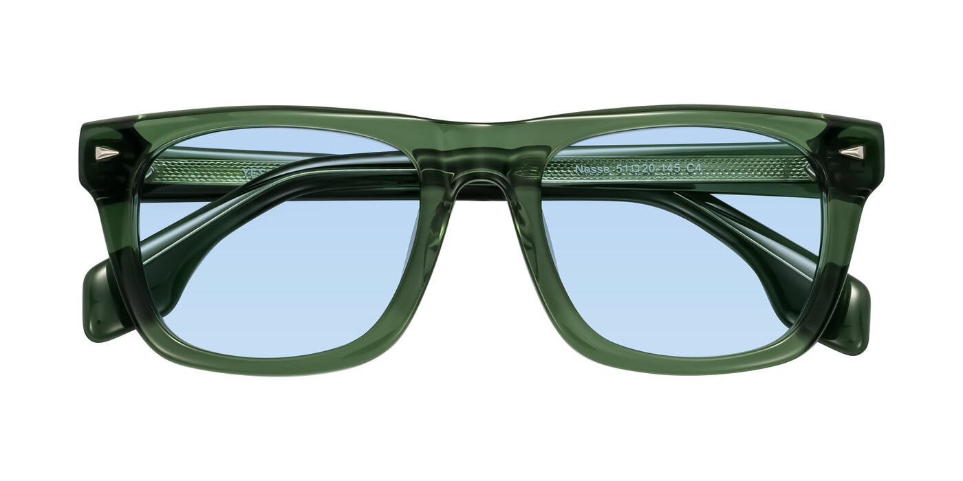 Nesse - Transparent Green Tinted Sunglasses