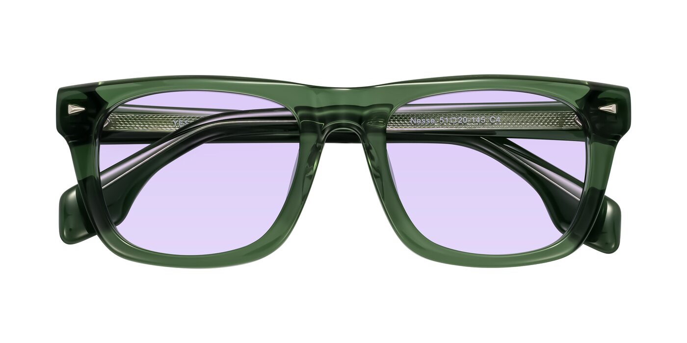 Nesse - Transparent Green Tinted Sunglasses
