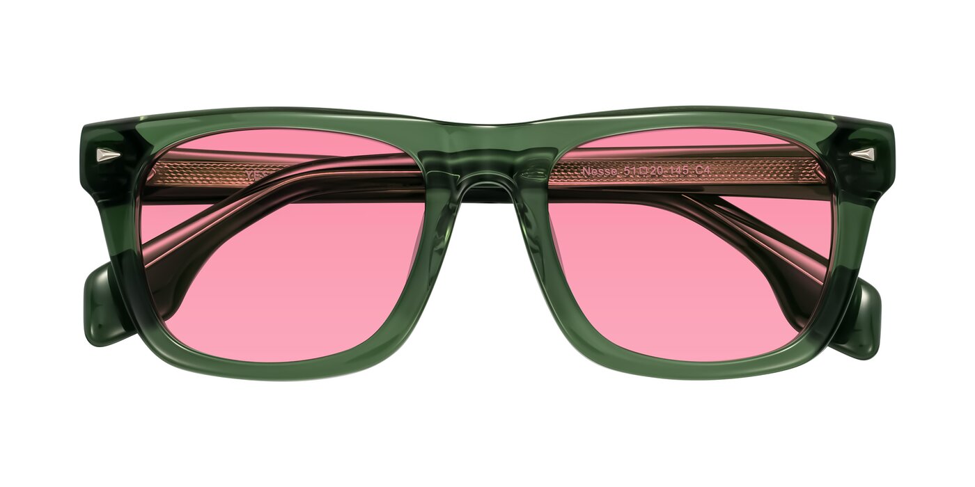 Nesse - Transparent Green Tinted Sunglasses