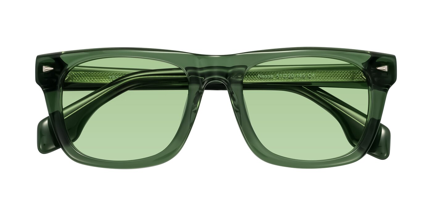 Nesse - Transparent Green Tinted Sunglasses