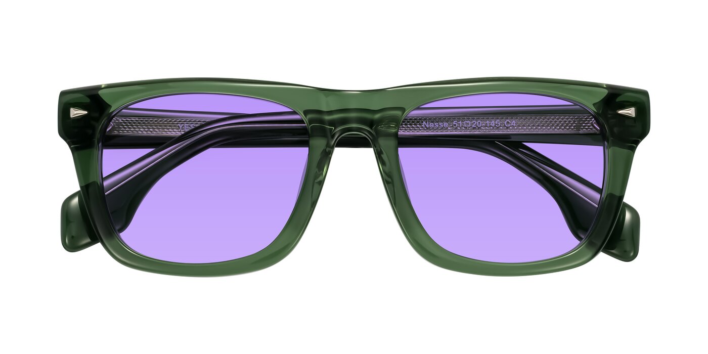 Nesse - Transparent Green Tinted Sunglasses