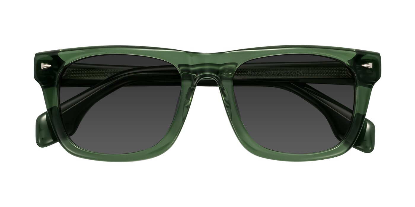 Nesse - Transparent Green Tinted Sunglasses