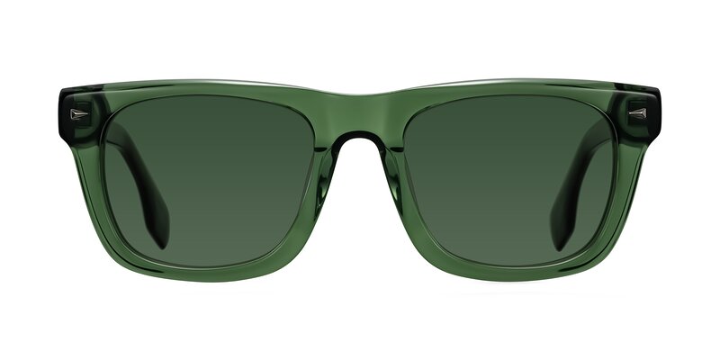 Nesse - Transparent Green Tinted Sunglasses