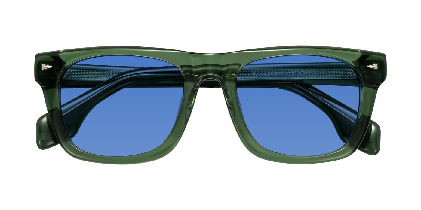Nesse - Transparent Green Tinted Sunglasses
