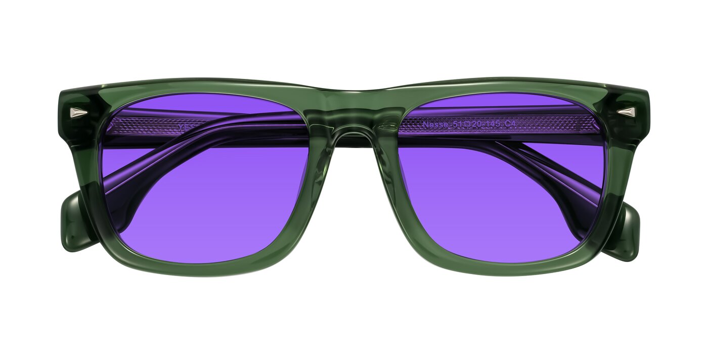 Nesse - Transparent Green Tinted Sunglasses