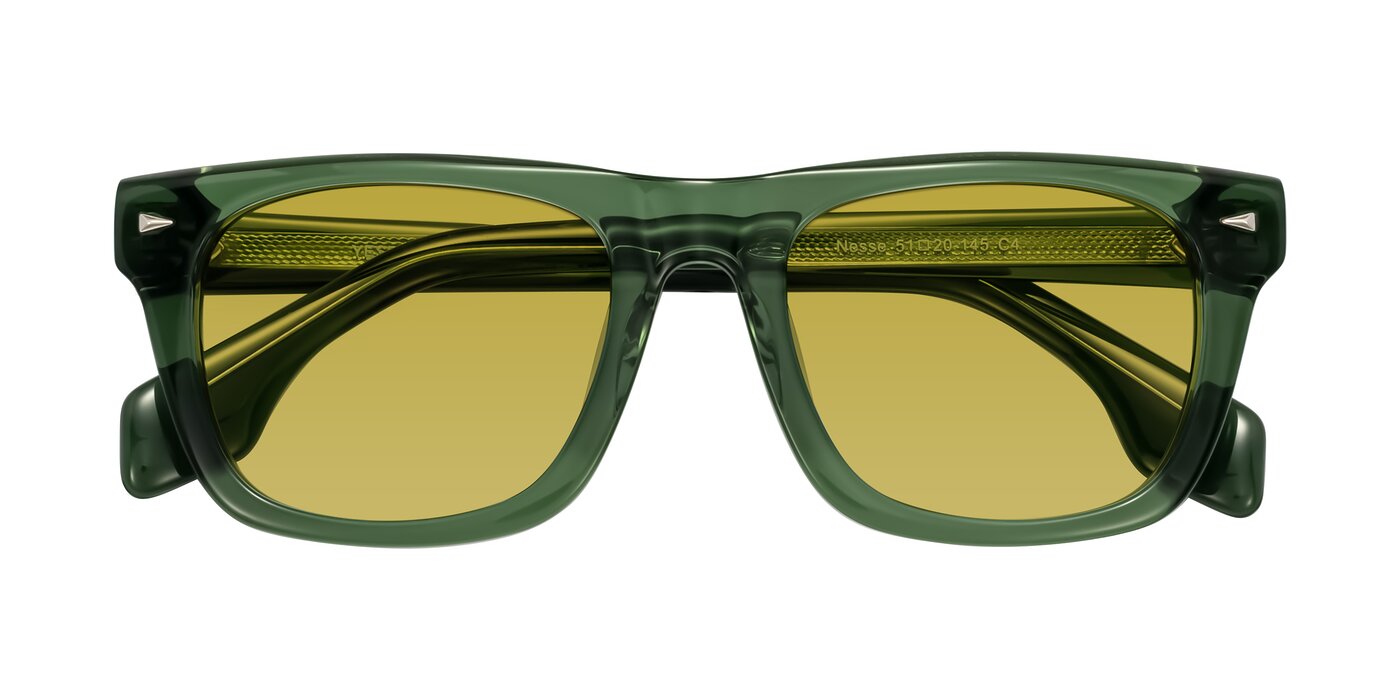 Nesse - Transparent Green Tinted Sunglasses