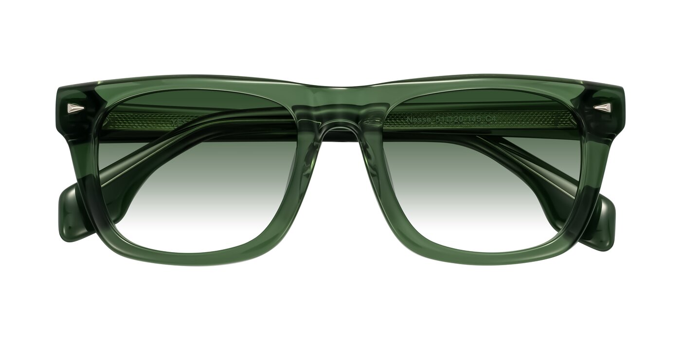 Nesse - Transparent Green Gradient Sunglasses