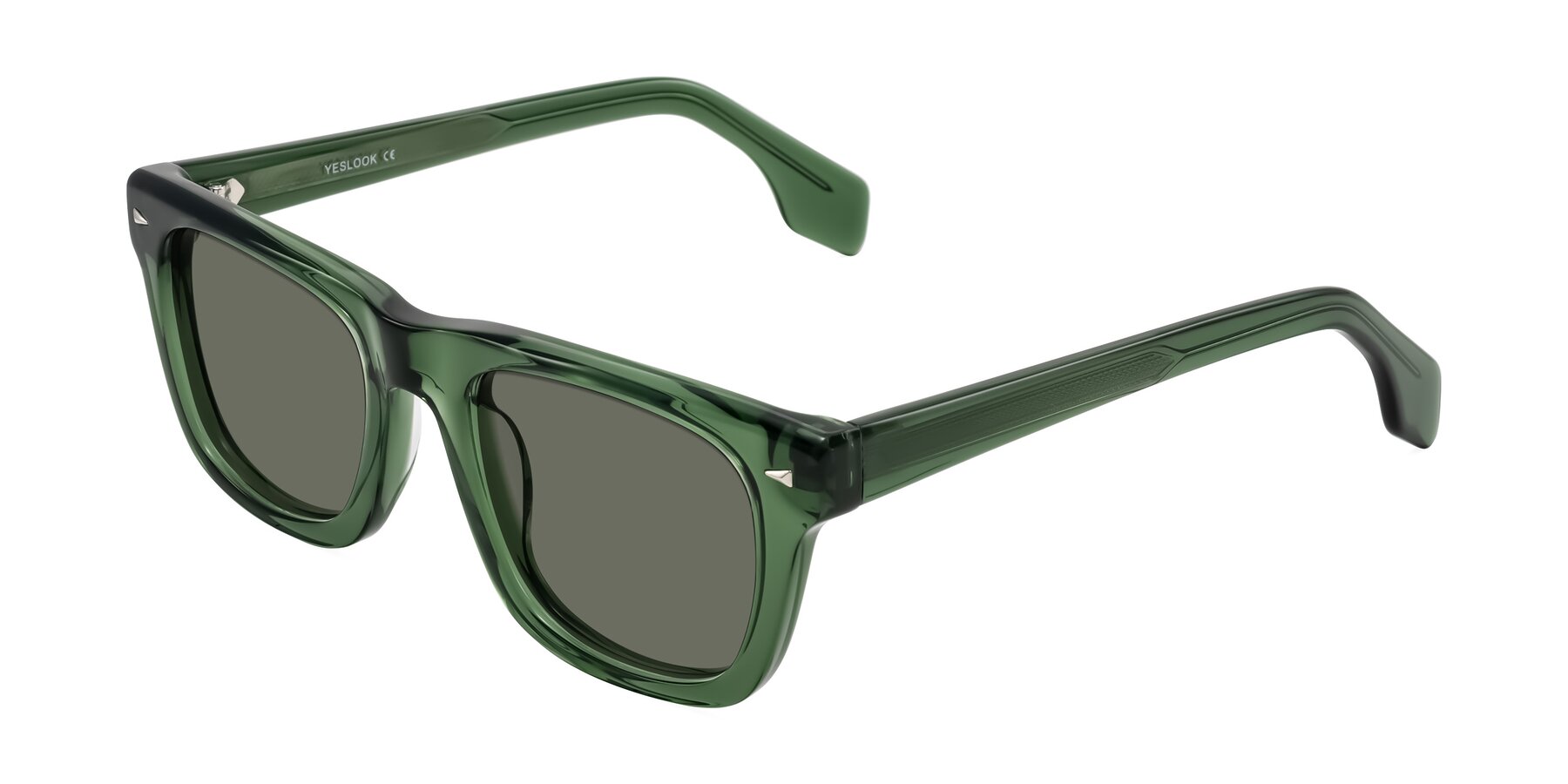 Angle of Nesse in Transparent Green with Gray Polarized Lenses