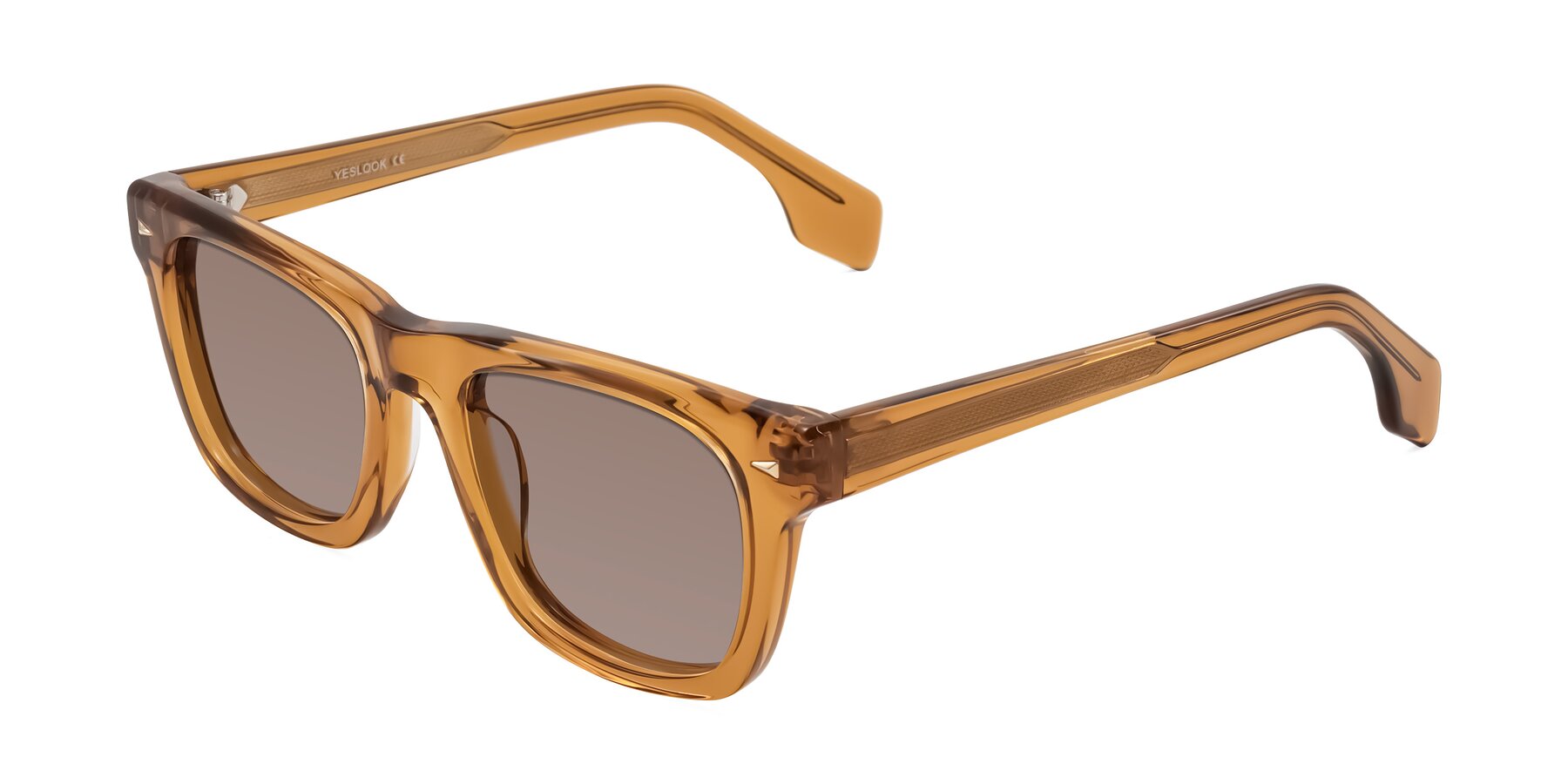 Angle of Nesse in Amber with Medium Brown Tinted Lenses