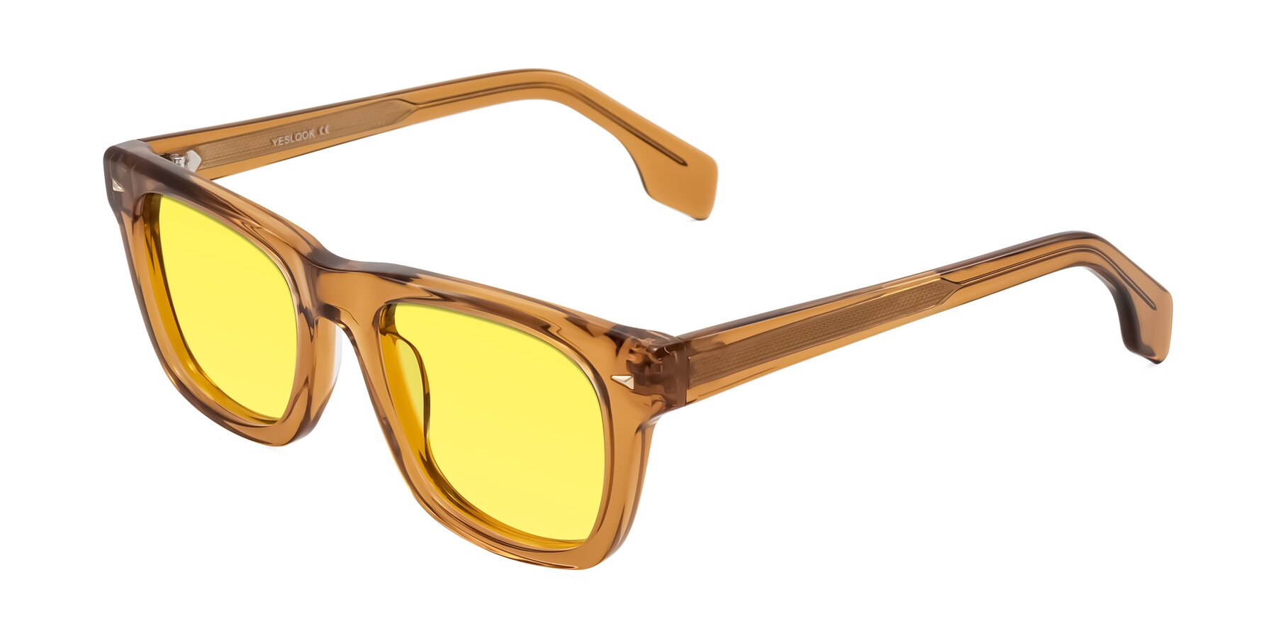 Angle of Nesse in Amber with Medium Yellow Tinted Lenses