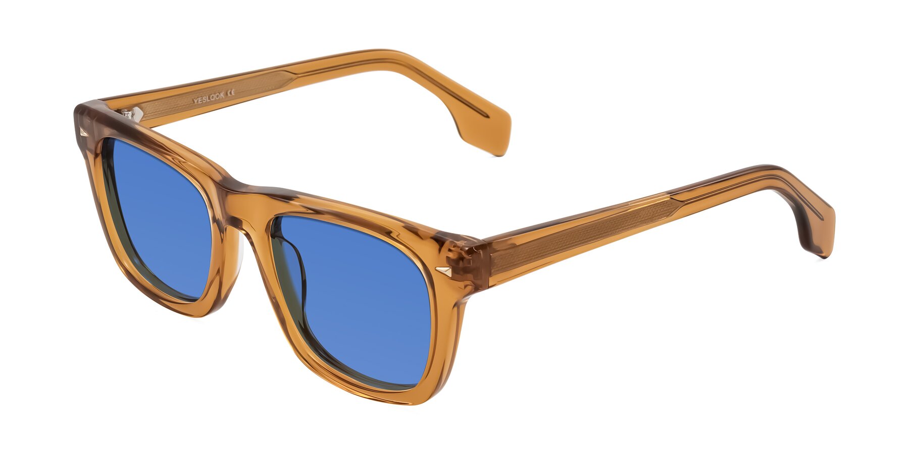 Angle of Nesse in Amber with Blue Tinted Lenses