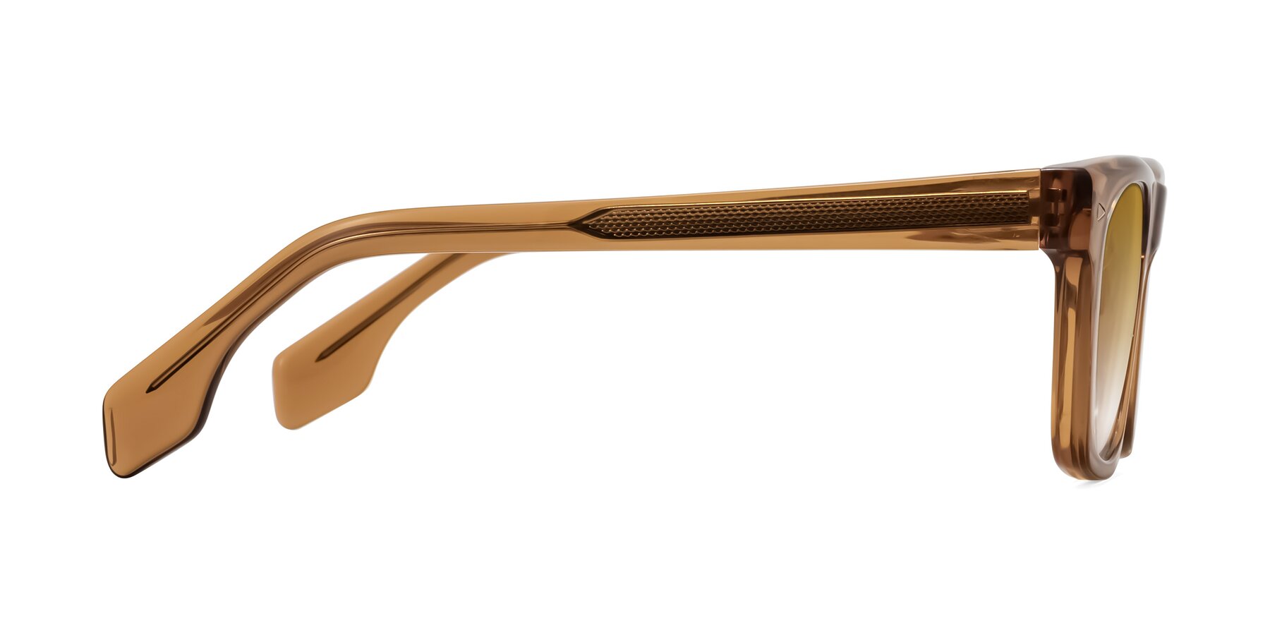 Side of Nesse in Amber with Champagne Gradient Lenses