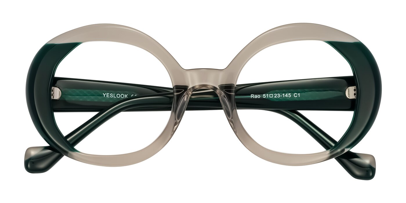 Rao - Gray/Dark Green Eyeglasses