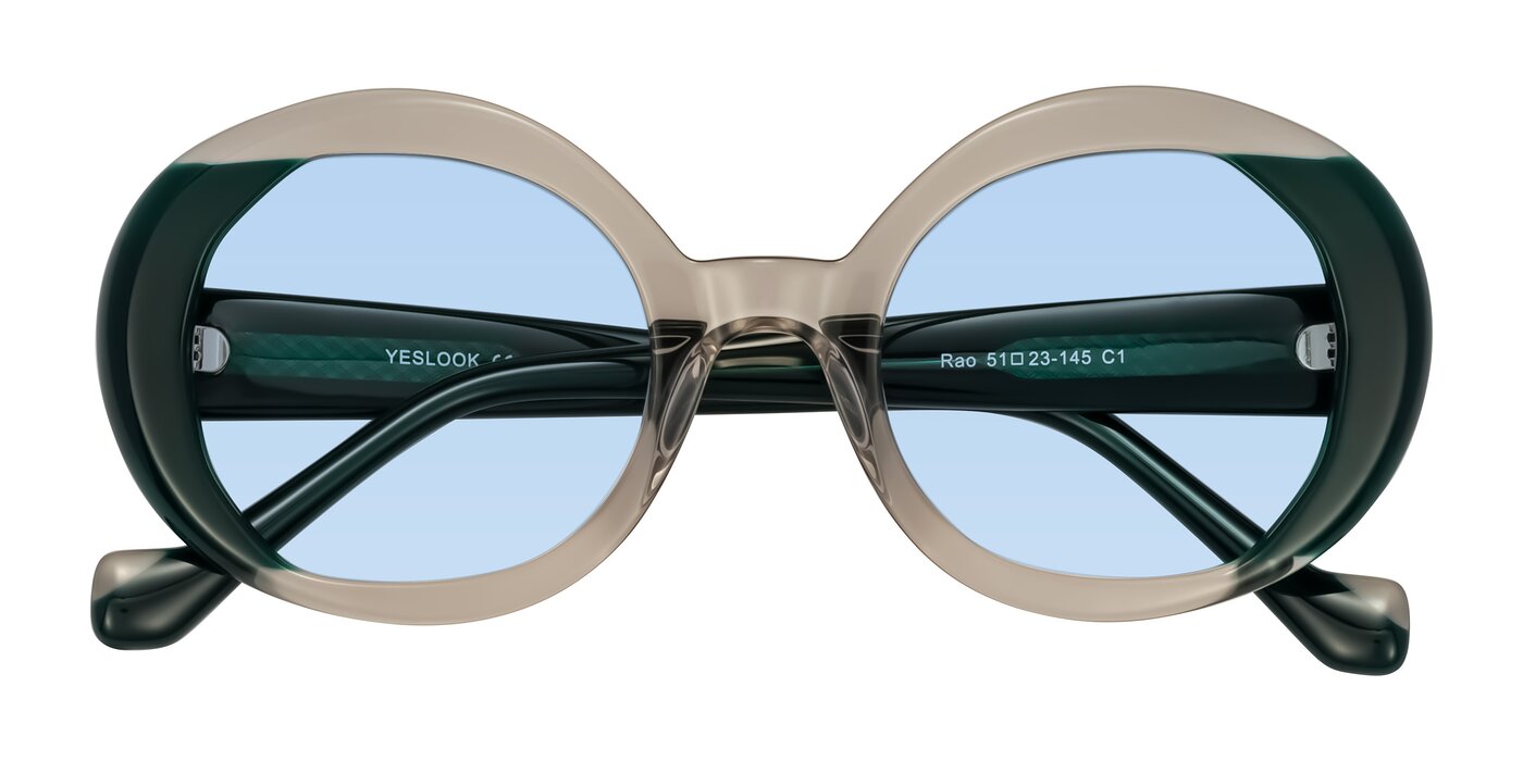 Rao - Gray/Dark Green Tinted Sunglasses