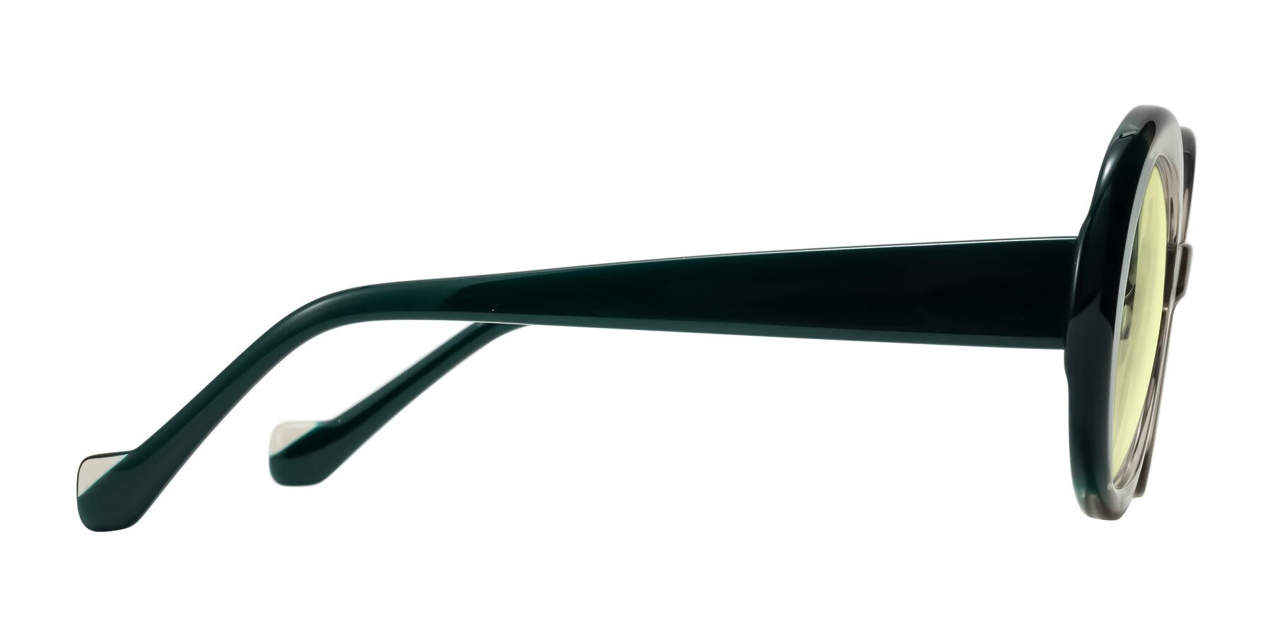 Side of Rao in Gray/Dark Green with Light Yellow Tinted Lenses