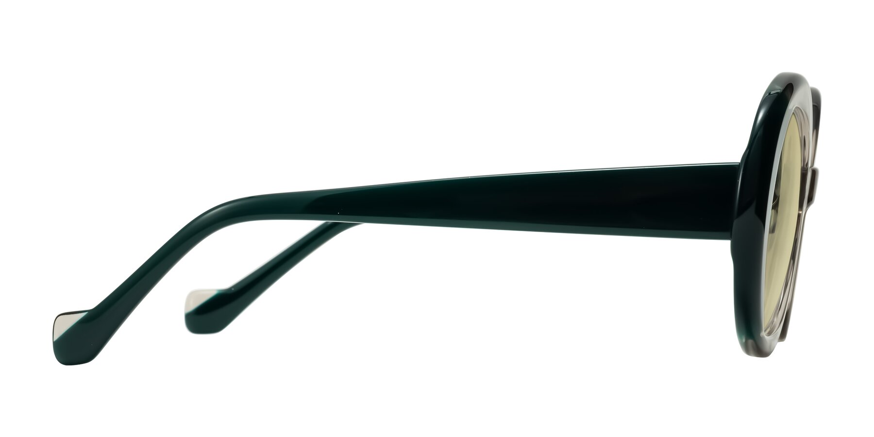 Side of Rao in Gray/Dark Green with Light Champagne Tinted Lenses