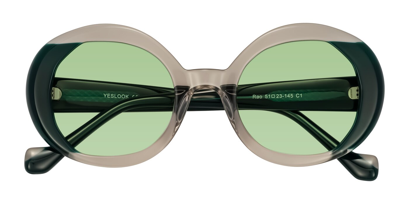 Rao - Gray/Dark Green Tinted Sunglasses