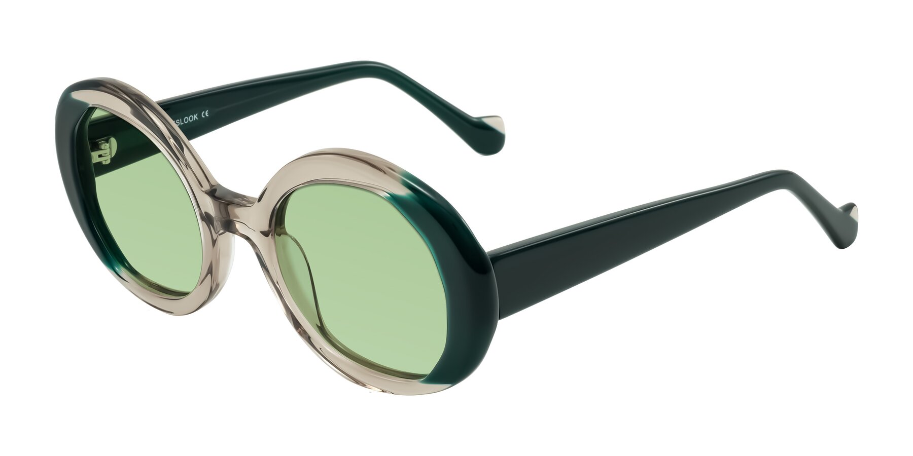 Angle of Rao in Gray/Dark Green with Medium Green Tinted Lenses