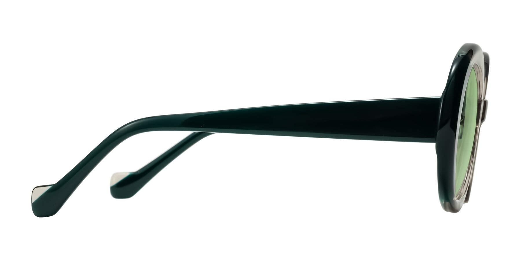 Side of Rao in Gray/Dark Green with Medium Green Tinted Lenses