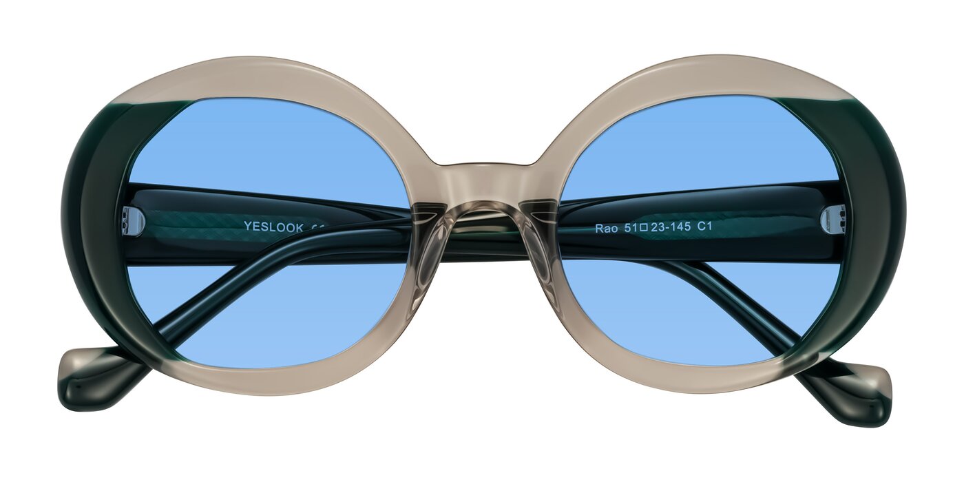 Rao - Gray/Dark Green Tinted Sunglasses