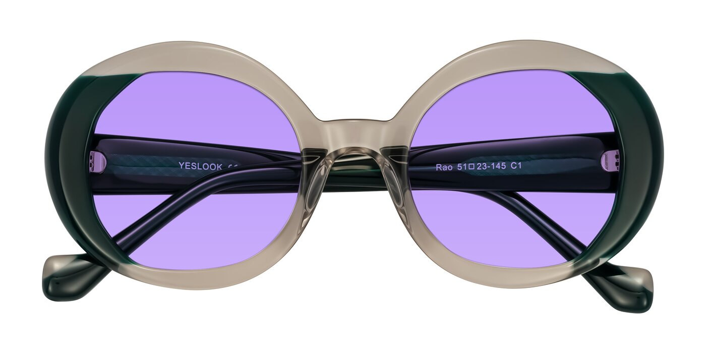 Rao - Gray/Dark Green Tinted Sunglasses