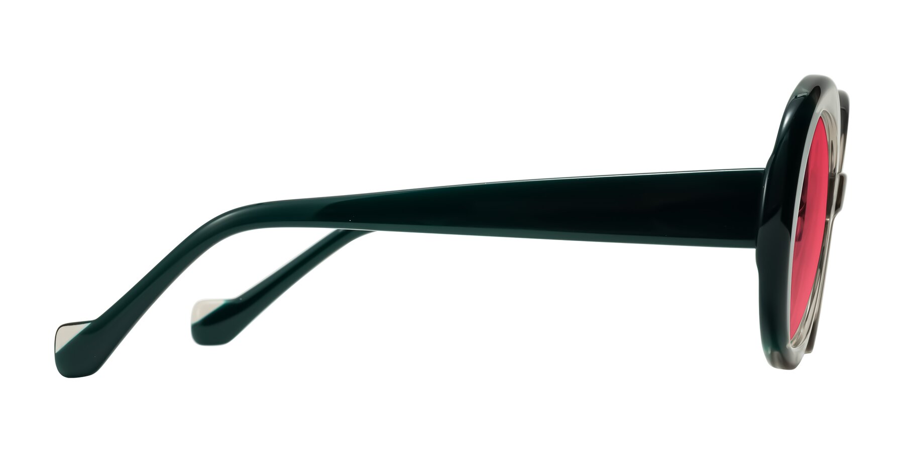Side of Rao in Gray/Dark Green with Red Tinted Lenses