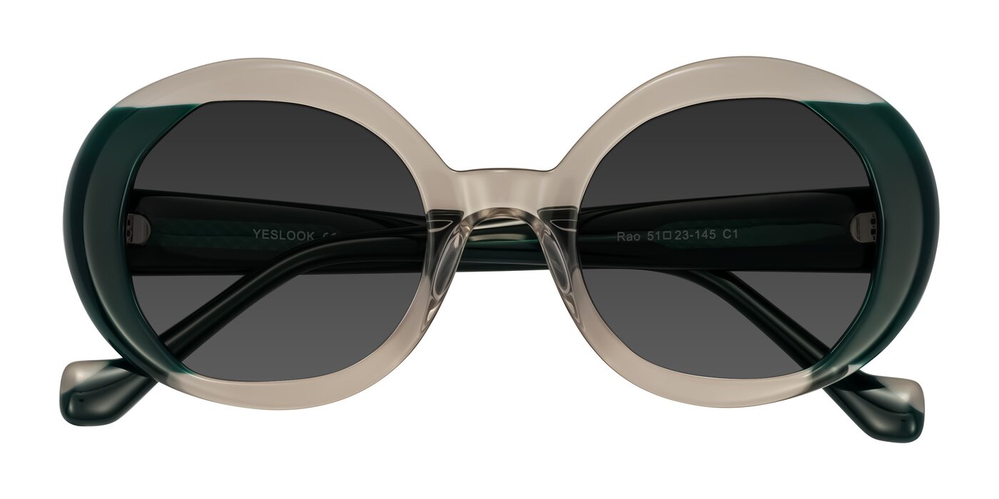 Rao - Gray/Dark Green Tinted Sunglasses
