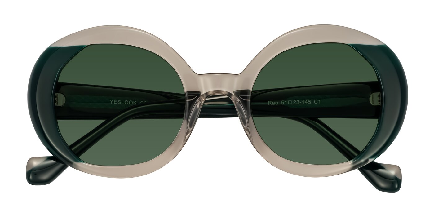 Rao - Gray/Dark Green Tinted Sunglasses