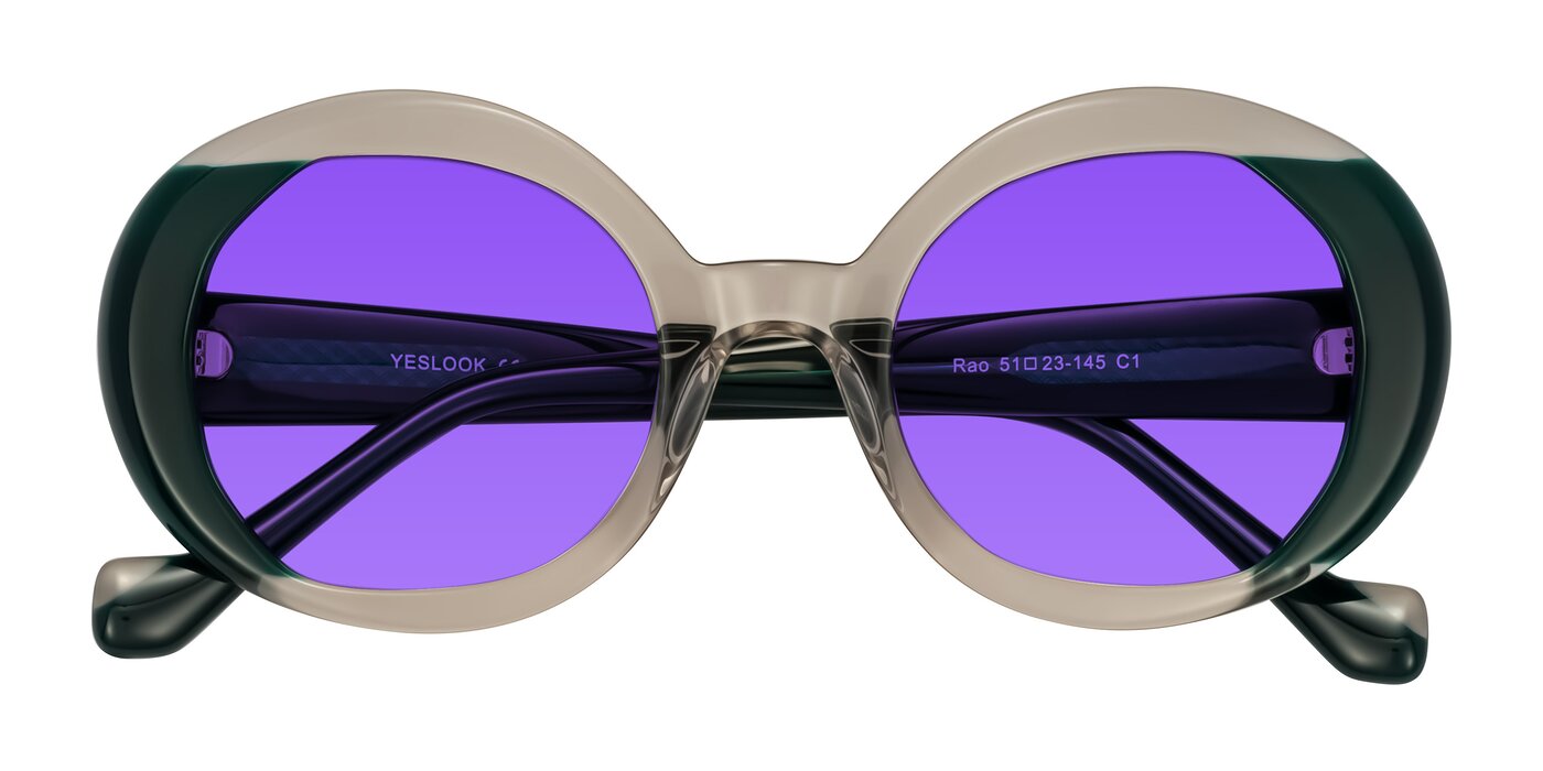Rao - Gray/Dark Green Tinted Sunglasses