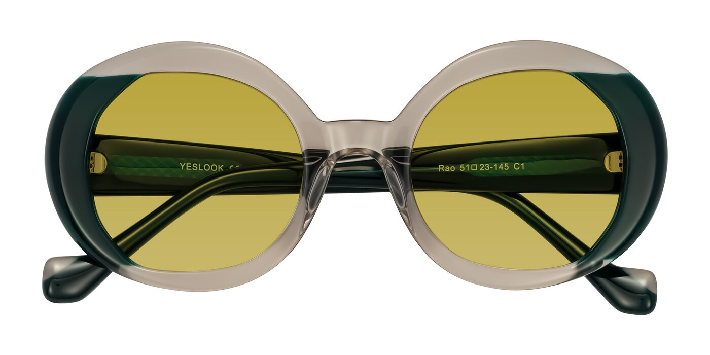 Rao - Gray/Dark Green Tinted Sunglasses